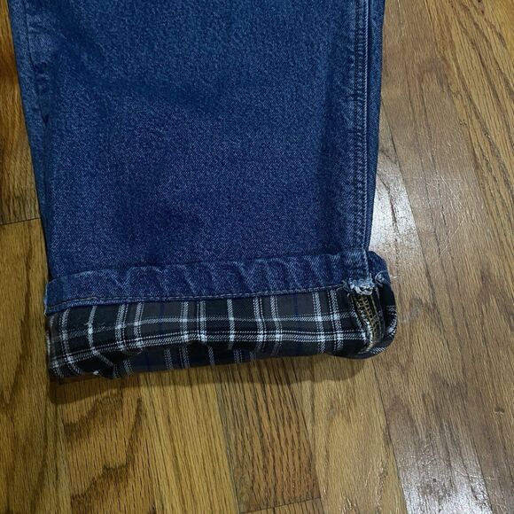 Men's Carhartt Relaxed Fit Denim Jeans Flannel Lined 46x30 Extra Warm Workwear - Picture 15 of 16